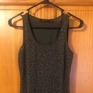 Sequins cheetah tank top